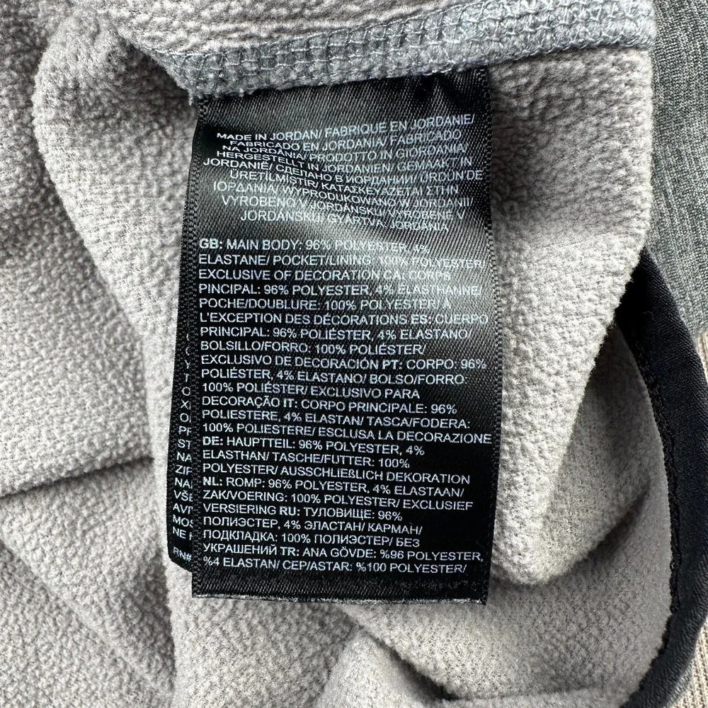 The North Face Mens XL Gray Heathered Quarter Zip Pullover Fleece Jacket